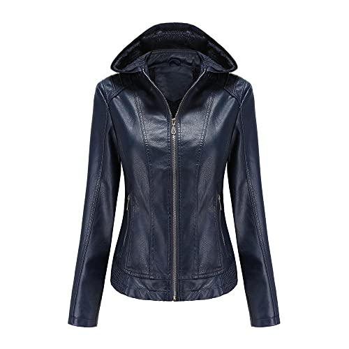 Herbst/Winter Damenbekleidung Abnehmbare Lederjacke Mit Kapuze Und Warme Fleecejacke Cover