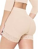 MARIAE FAJAS FU101 Colombian Compression Shorts for Women (Beige, Medium)