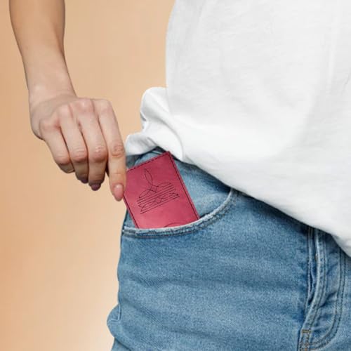 PU Leather Mini Wallet Card Holder Purse Women Travel Billfold Gift (Pink)4