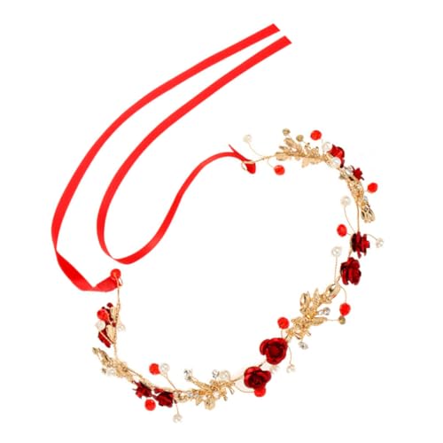 Abaodam Diadema para Novia Diseño de Flores, Ligera y Ajustable, Hecha de Aleación y Perlas, Cómoda para Bodas y Fotografía de Viaje
