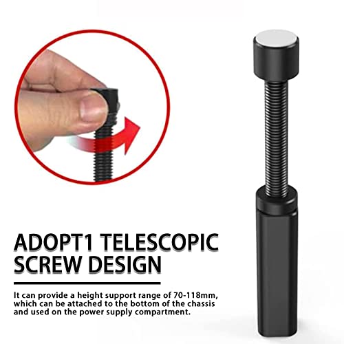 Supporto Scheda Grafica GPU,Lega di Alluminio Supporto Scheda Grafica con Magnete, Regolabile in Altezza, per Tenere la Scheda Grafica in Posizione(Nero) - Scheda video - Immagine 2