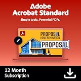 Adobe Acrobat Standard | PDF Editing, Conversion & E-Signature Software | 1-Year Subscription | Activation Required [PC Online Code]
