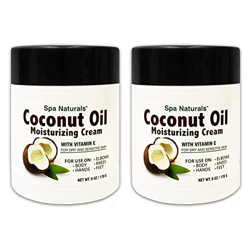 Spa Naturals Coconut Oil Moisturizing Cream with Vitamin E - 2 pk