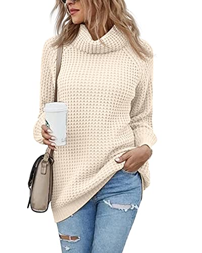 Women's Turtleneck Sweaters Oversized Lightweight...