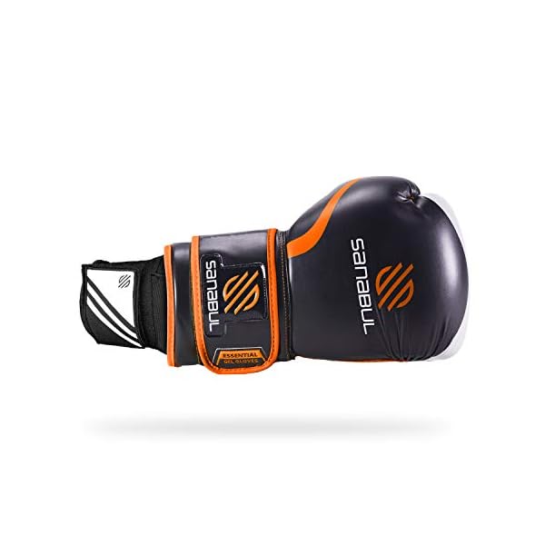 Sanabul Gel Hand Wraps for Boxing Gloves | MMA Muay Thai Kick Boxing Quick Wraps for Men & Women | Inner Boxing Hand Wrap for Gloves | Padded Knuckle Wrist Wrap (Black/White, S/M)