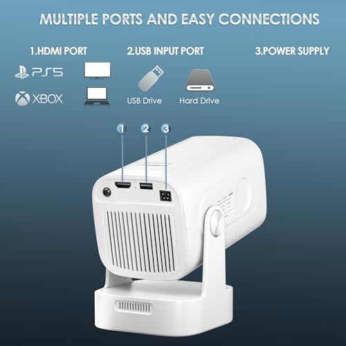 Image of Krisons Razor-005 Smart Projector|1080P Native |4K HD Short Throw|Bluetooth Remote|Upto14000 Lumens|Wi-Fi 6 /BT5.4|Android| Auto Focus /Keystone |Primevideo,Hotstar,Netflix|HDMI, USB,Screen Mirroring