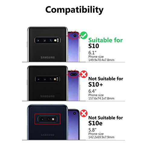 Ocase Samsung Galaxy S10 Case [ Card Slot ] [ Kickstand ] [Tpu Shockproof Interior ] Leather Flip Wallet Case For Samsung Galaxy S10 Devices (Blue) #TOP1