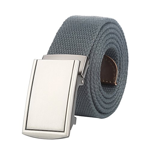 Gelante Canvas Web Belts Adjustable Durable Military Style -2037-Grey
