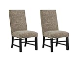 Signature Design by Ashley Sommerford Urban Farmhouse Upholstered Dining Chair, Set of 2, Brown