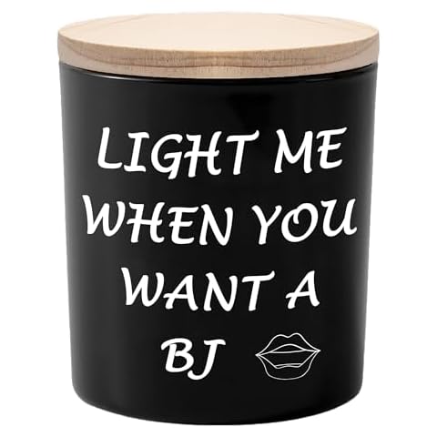 Candles Gifts for Him Funny Unique Anniversary Valentines Day Christmas Birthday Gifts for Boyfriend Husband Men Stocking Stuffers Sandalwood Scented Soy Candle Cover