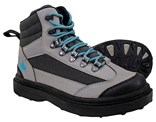 FROGG TOGGS Women's Hellbender Wading Boot in Felt, Gray Cleated, 8