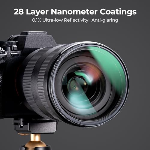 K&F CONCEPT 77mm Ultra-Low Reflectivity Circular Polarizers Filter 28 Multi-Layer Coatings Ultra-Slim High Definition Polarizing Camera Lens Filter (Nano-X Series)