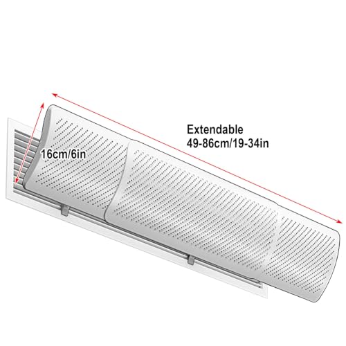 Deflector aire acondicionado techo PP extensible 49-86cm ajustable 180 grados 2