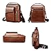 Imagen de ANPTER Bandoleras Hombre BolsoHombre de Cuero Pequeño Mariconeras para Hombres Crossbody Piel Shoulder Bag Teléfono Cartera Monedero Bolso Mensajero Correa Ajustable(Marrón