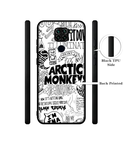 Image of Arctic Monkeys Pattern Design Premium 2D Printed Metal Back Case Cover for Mi Redmi Note 9 4G