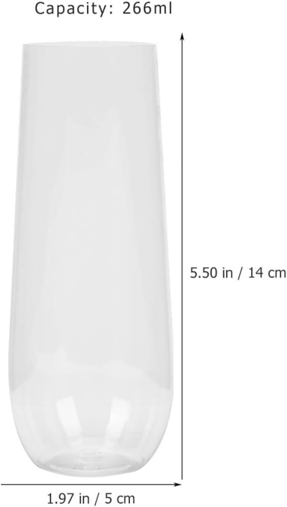 Alipis 40pcs Unbreakable Plastic Wine Cups Party Beverage Holders for Whiskey Juice Ice and Salad Drinkware for Weddings and Events