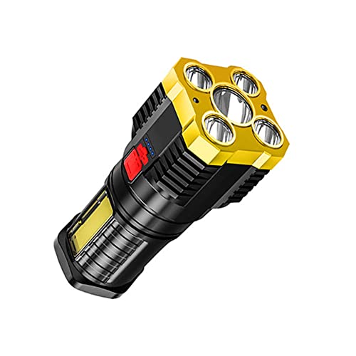 P7900 Linterna LED de cinco núcleos, IPX6 impermeable de cinco explosiones nucleares LED linterna de luz fuerte recargable súper brillante, 4 engranajes que atenuan las linternas de linterna LED