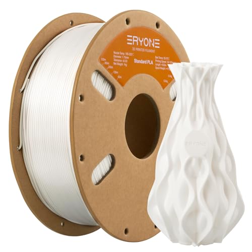 ERYONE PLA Filament 1.75mm, 3D Printer Filament PLA, Dimensional Accuracy +/-0.03mm, 1kg 1 Spool(2.2lbs), Jade White