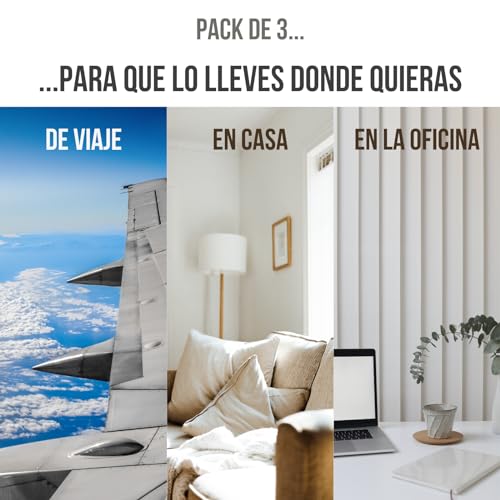 (Pack de 3) Adaptador Enchufe UK – Adaptador de Viaje Universal con Certificación CE – Compatible con Dubái, Reino Unido e Irlanda– Compacto y Resistente con Protección Sobretensión