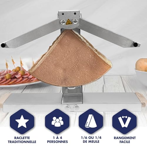 Máquina de Raclette 1-6 Pers. – Louis Tellier Brézière® Signature Inox – Fabricado en Francia, Duradero, Fácil de Limpiar – Servicio en Mesa y Convivencia - imagen 2