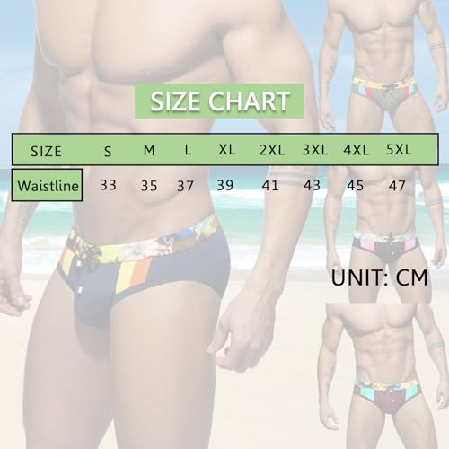Men's Sexy Low Rise Swim Briefs Quick Dry Stretch Polyester Spandex Swimwear Elastic Waist Drawstring4