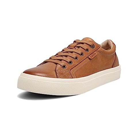 Taos Plim Soul Lux Women's Sneaker - Soft Premium Leather Lace Up Sneakers with All Day Walking Comfort and Support Caramel 8 (W) US Cover