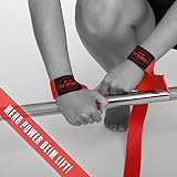 C.P.Sports Para pasków do podciągania – 50 cm z odpornego na rozdarcie materiału – ściągacz do podnoszenia ciężarów/podciągania, pomoc w uchwycie – do fitnessu, kulturystyki, treningu siłowego,