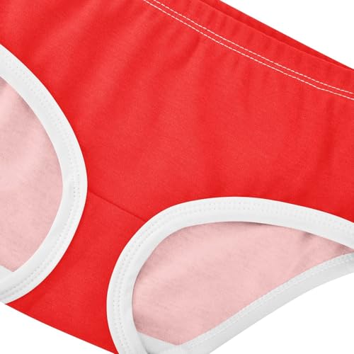 Joisal Red Little Girl Panties Toddler Girls Underwear Cotton Fun Print Undies Kids Briefs 2t4