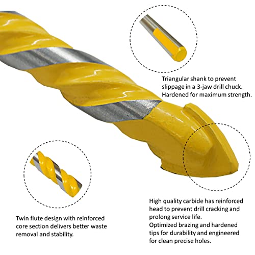 SabreCut SCTBA5 Multi-Material Tile Drill Bits Set for Ceramic Porcelain Granite Marble with Durable Storage Box 4 SabreCut SCTBA5 Multi-Material Tile Drill Bits Set for Ceramic Porcelain Granite Marble with Durable Storage Box - Image 4
