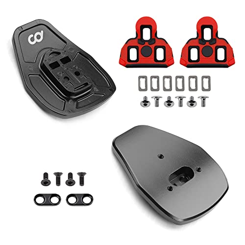 CyclingDeal Bicycle Shoes Cleats Adapters Bundle - for MTB Shoes to Use with Road Bike Pedals' Cleats - Converting Adapters & for Shimano SPD-SL Compatible Cleats Included - for for Shimano Road Bike