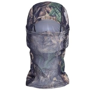 Camo Balaclava Mesh Face Mask – Lightweight Turkey Hunting Face Cover for Men & Women – Hunting, Fishing, Skiing