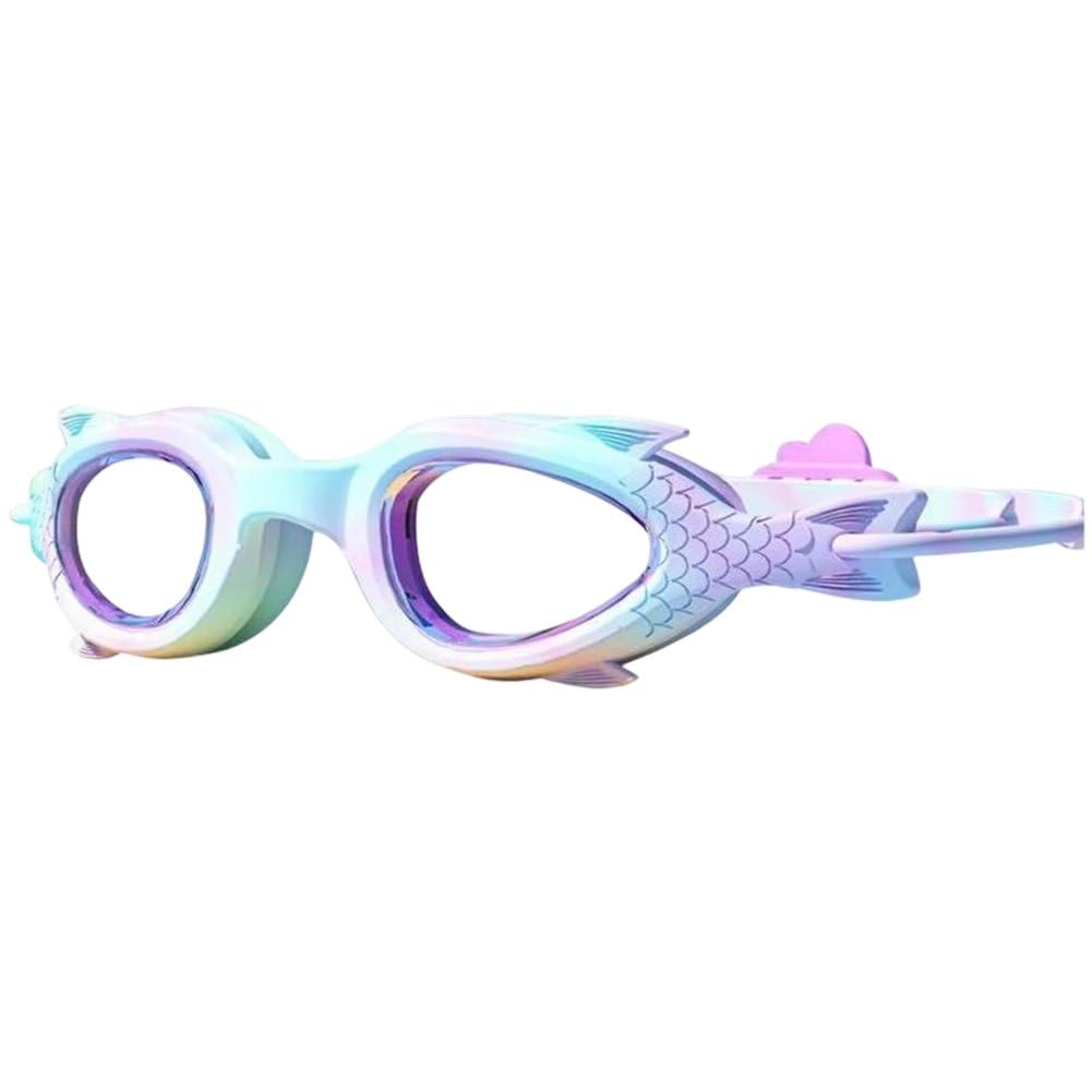 Stakee Kids Swimming Goggles, Mermaid Shape Swim Goggles, Anti Fog Swim Goggles No Leaking Swim Goggles Fun Mermaid Eyewear Glasses for Pool Beach Ocean