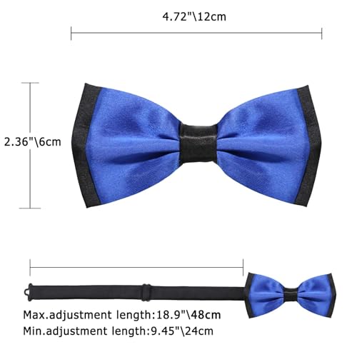 Image of LJBFNN Bow Ties for Men Pre Tied Mens Bow Tie, Adjustable Bowties Men Black and White Bow Tie for Wedding /Party /Casual