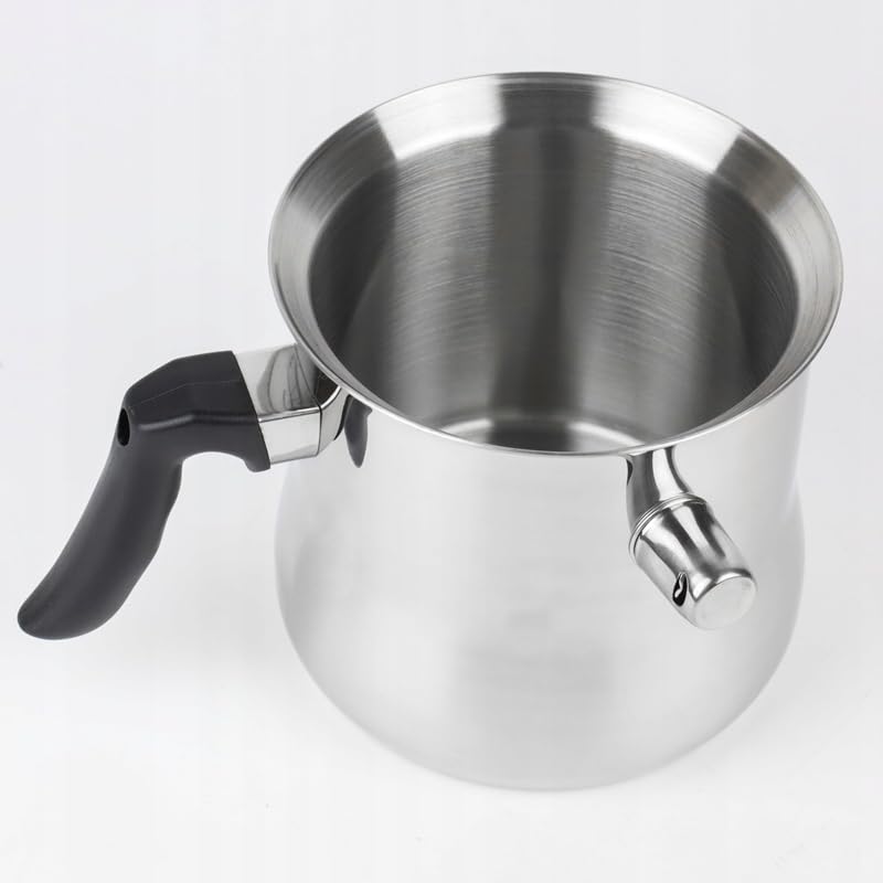 Casserole à Lait 1,5 L Double Paroi Avec Sifflet – Acier Inox, Anti-Débordement, Induction & Gaz