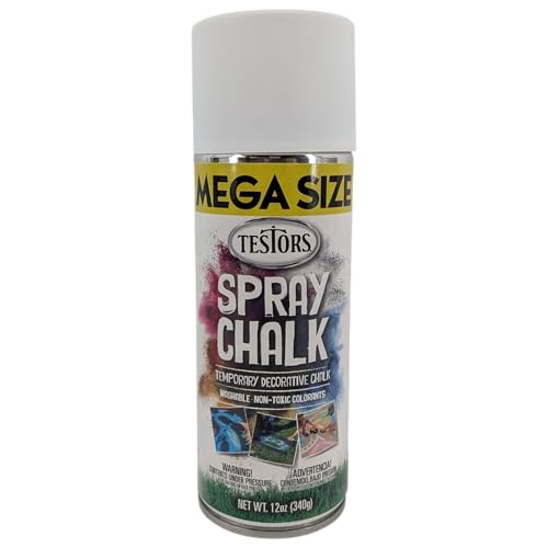 Testors 327535 Matte Washable MEGA SIZE Spray Chalk White 12 oz.