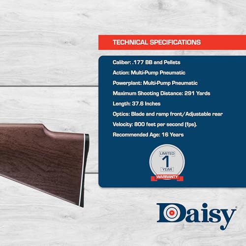 Image of Daisy Powerline 880 Multi-Pump Pneumatic Air Rifle Kit with 4x15 Scope - .177 Caliber BB or Pellet Gun, 800 FPS.