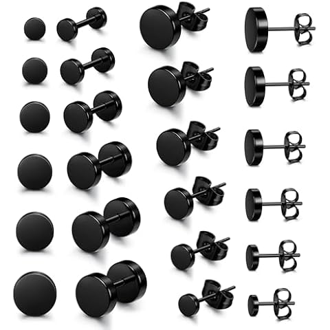 Yadoca 12 Pairs Stainless Steel Stud Earrings Cover