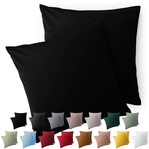 Blumtal Taie Oreiller 60x60 Lot de 2 - Housse de Coussin Microfibre - Taies d'oreillers avec Fermeture enveloppe, certifiée Oeko-Tex, Extra Douce et Lavable -...