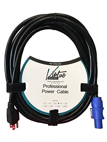 Virtue Industries | 15 Foot Professional Compatible Edison (Male) to Power Cable
