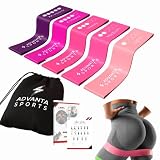 Advanta Sports Resistance Loop Exercise Bands, Set of 5 Colors for Home Fitness, Stretching, Strengt