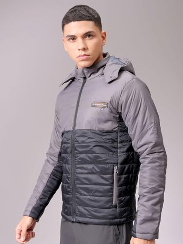 Image of The Indian Garage Co Men's Nylon Standard Slim Fit Mix & Match Puffer Jackets