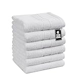 LANE LINEN Toallas de Mano (Paquete de 6, 40 x 71 cm) - Calidad de SPA y Hotel - 100% algodón Hilado en Anillo - Secado...