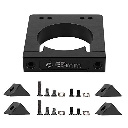 52/65/71mm Aluminum Shaft Spindle Motor Mount Kit for CNC Router Engraving Machine, Wire-drawing and Anodizing Treatment(65mm)