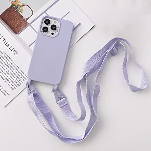 KONARO iPhone 11 用 ケース スマホショルダー スマホストラップ ネックストラップ 携帯ストラップ 首掛け/斜め掛け クロスボディ・ストラップケース ストラップ付き スマホケース 全面 360°保護 耐衝撃 すり傷防止 アイフォン 11 用ケース クラシック チャーム シリーズ 全機種対応(パープル,iPhone 11)