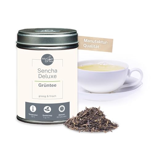 Koreanischer Sencha Deluxe Grüner Bio Tee 50g lose – Ceremonial Grade Grüntee in Bio-Qualität aus Korea -Gedämpft - Nach Japanischer Art für Teekenner & als Kaffee-Ersatz – MyCupOfTea