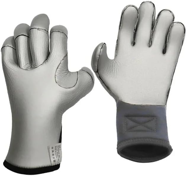 Cut-Resistant Diving Gloves 3mm/5mm Neoprene - Titanium Coated for Diving, Hunting & Winter Use