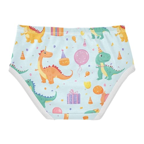 Wusikd Cartoon Dinosaurs Girls' Underwear Cotton Cute Girls Briefs Soft Toddler Underwear 2T2