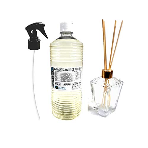 Refil Aromatizante 1 Lt + Frasco De Vidro + Válvula Spray (Floratta in Blue)