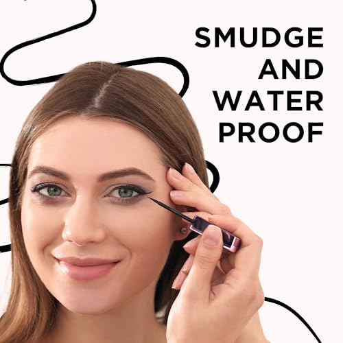 Image of ORGATRE BoldGaze Black Eyeliner | Waterproof, Smudge-Proof, Long-Lasting | Matte Finish | Quick Dry, Fine Tip for Precise Application - 3ml