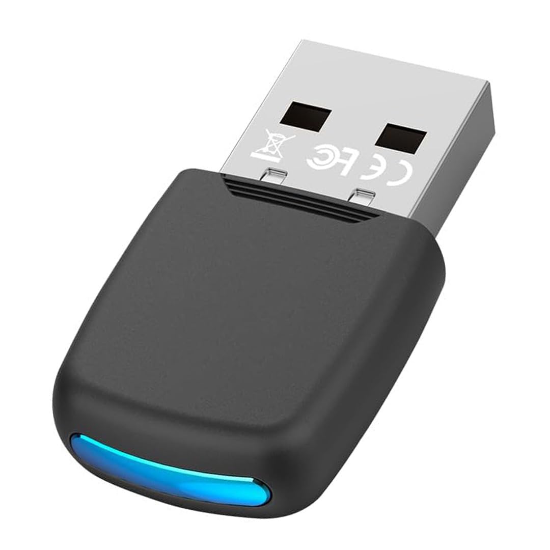 UNIGEN WiFi Adapter for Desktop PC with Led Light, 300 Mbps USB WiFi 6 Receive with 2.4GHz, USB WiFi 300m External Network Card Supports Windows 7/10/11 Free Drive 802.11ax